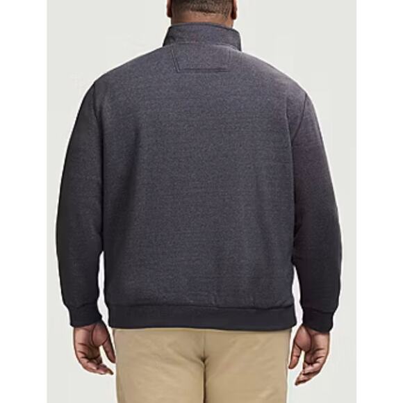 Izod Mens Black Shirt Advantage Performance Stretch Size 2XL Pullover 1/4 Zip - Picture 12 of 15